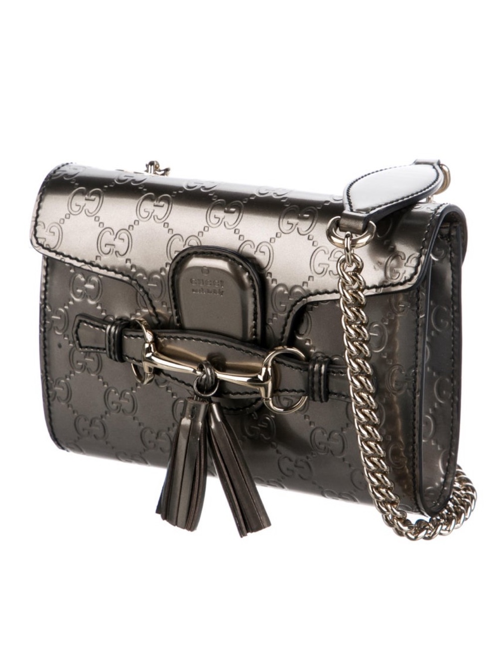Gucci GG Signature Mini Emily Bag (Silver)